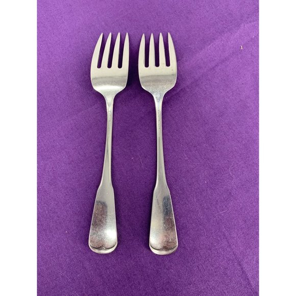 Oneida Two Salad Forks Flatware Patrick Henry Stainless Scratches - Picture 4 of 6